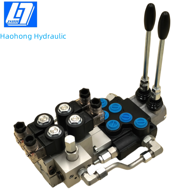 P40 2 Spools Manual and Electro-hydraulic Hydraulic Directional Control Valve(手动、电液控）