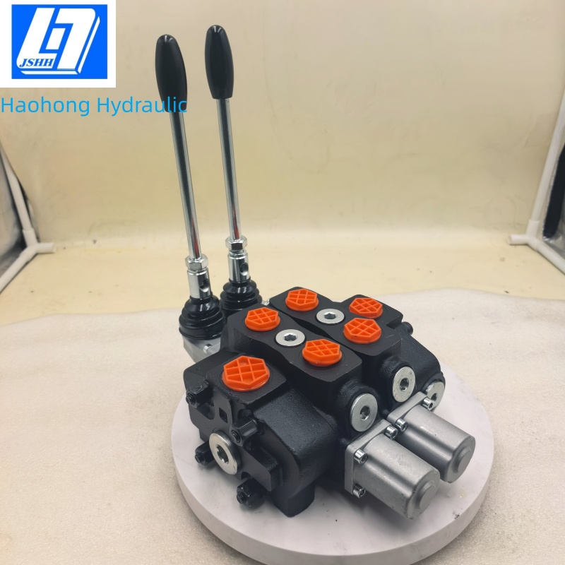 90L/Min Manual Two Spools Sectional Directional Control Valves SD8分片式多路阀