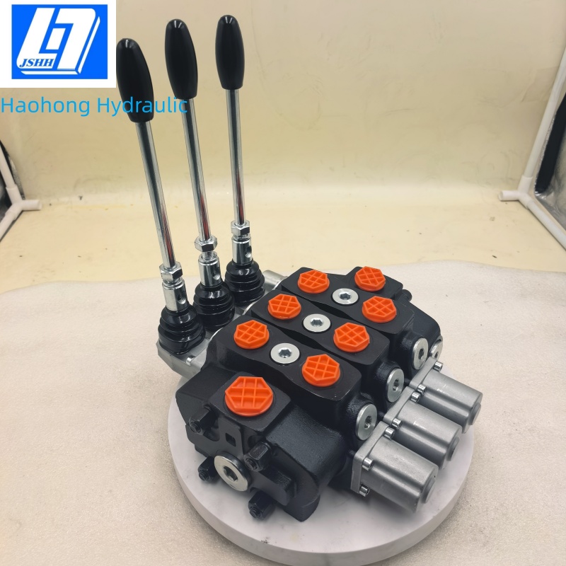 90L/Min Manual Three Spools Sectional Directional Control Valves SD8分片式多路阀