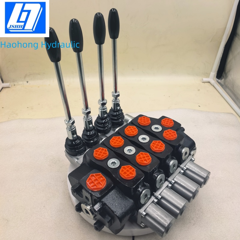 90L/Min Manual Four Spools Sectional Directional Control Valves SD8分片式多路阀