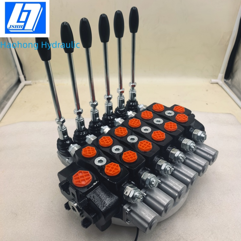 90L/Min Manual Six Spools Sectional Directional Control Valves SD8分片式多路阀