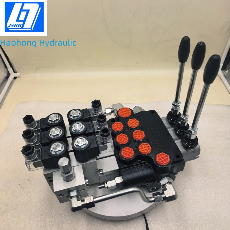 P80 3 Spools Manual and Electro-hydraulic Hydraulic Directional Control Valve(手动、电液控）